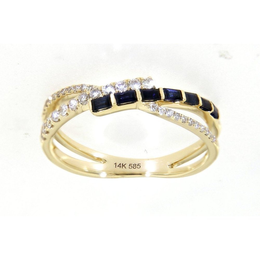 Real Diamond Fancy Cocktail Blue Sapphire Ring